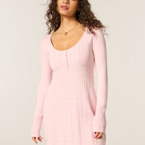 Hollister Soft Pink/Lilac  Long Sleeve Sweater Dress